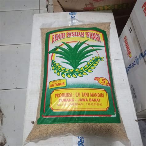 Jual Benih Padi Pandan Wangi Varietas Sintanur Kemasan 5 Kg Shopee