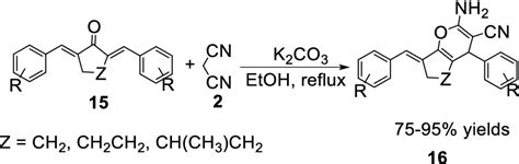 The One Pot Condensation Of Malononitrile 2 And αα´ Bisarylidene Download Scientific Diagram