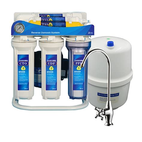 Stages Reverse Osmosis Water Filter With Water Pressure Gauge