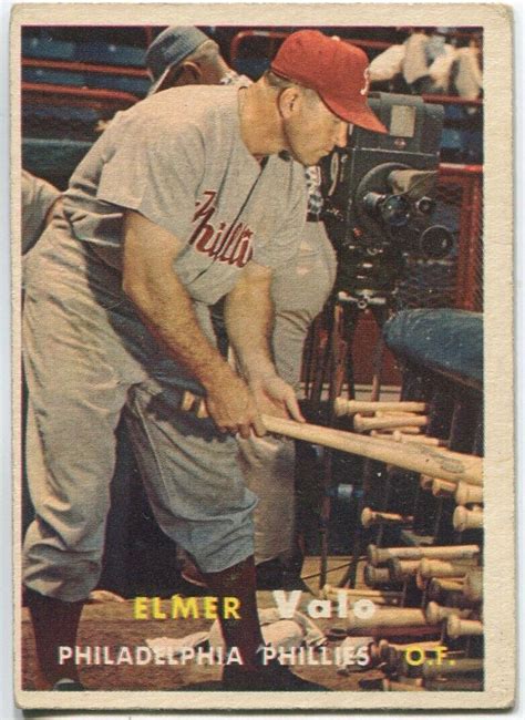 1957 Topps 54 Elmer Valo Philadelphia Phillies EBay