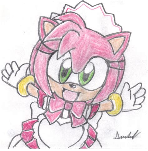 Chibi Amy Rose Maid Mi Version By Metaloverlord14 On Deviantart