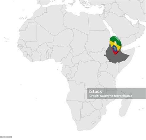 지도 아프리카에 에티오피아 위치지도 3d 에티오피아 플래그지도 마커 위치 핀 에티오피아의 높은 품질의지도 아프리카 벡터 일러스트