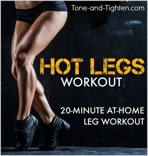 20 Minute At-Home Leg Workout | Tone and Tighten