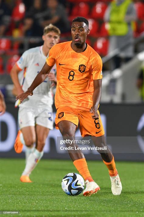 Ryan Gravenberch of Netherlands U21 in action during the UEFA... News ...