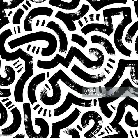 Maze Seamless Pattern With Curved Lines Stock Illustration Download Image Now Abstract