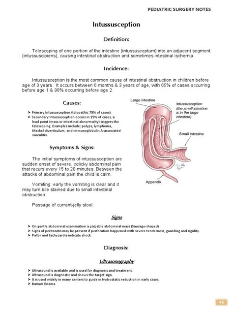 Intussusception | PDF | Human Diseases And Disorders | Medical Specialties