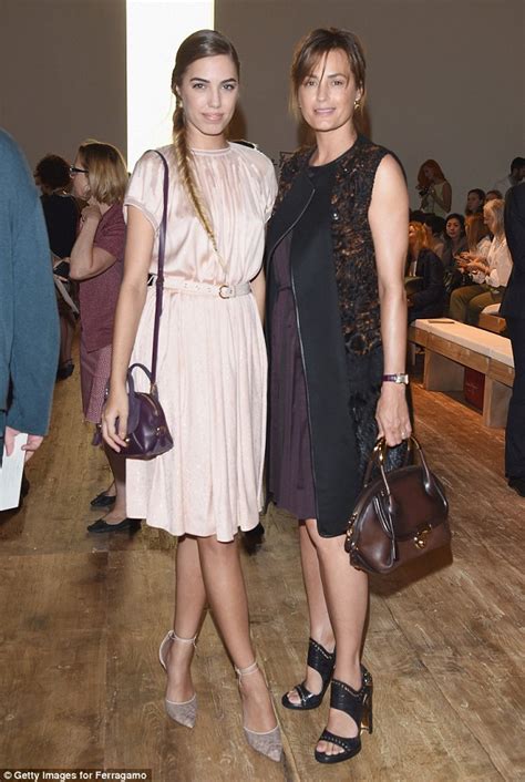 Yasmin Le Bon And Daughter Amber At Salvatore Ferragamos Milan Fashion