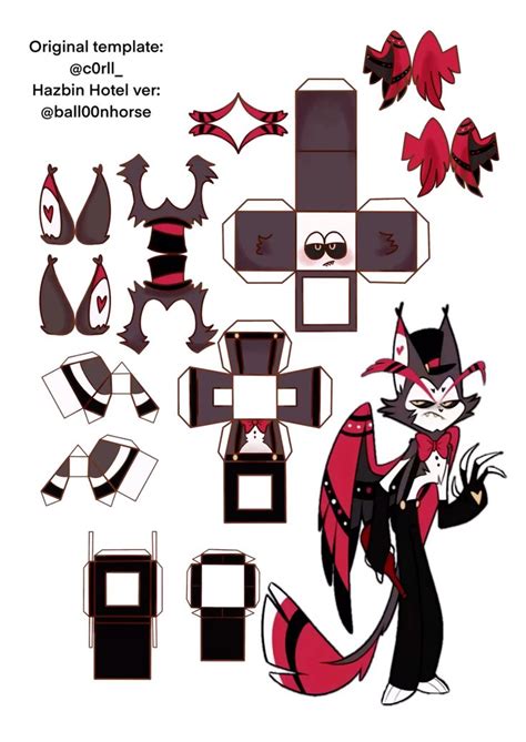 Husk Hazbin Hotel Paper Doll Craft In 2024 Paper Doll Craft Paper