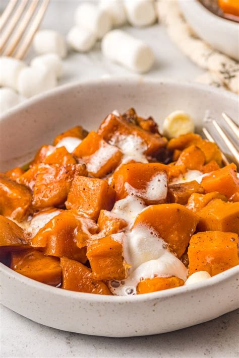 Crockpot Sweet Potatoes With Marshmallows The Novice Chef