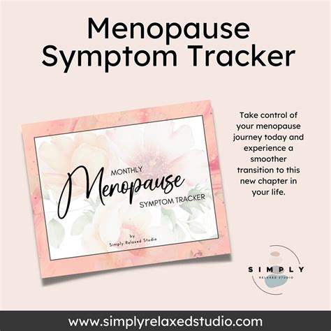 Menopause Symptom Tracker Printable Menopause Diary Track Menopause