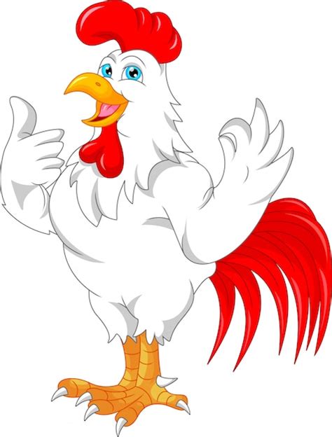 Premium Vector Cute Rooster Cartoon