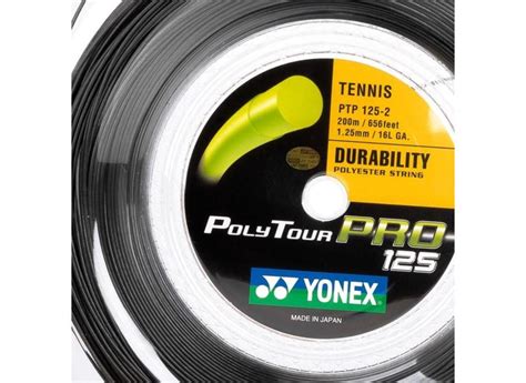 Corda Yonex Polytour Pro L Mm Grafite Rolo Metros O