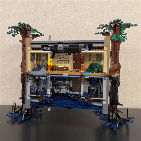 Compatible 75810 Ideas Upside Down House Street View Model Moc Stranger