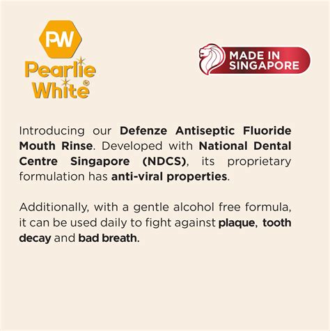 Defenze Antiseptic Fluoride Mouth Rinse 100ml – Pearlie White