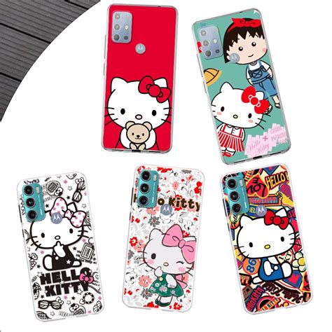 Capa Tj33 Desenho Hello Kitty Para Motorola Moto G30 G20 G10 G4 G P40