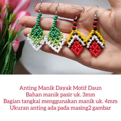 Jual Anting Manik Dayak Anting Dayak Anting Khas Dayak Aksesoris