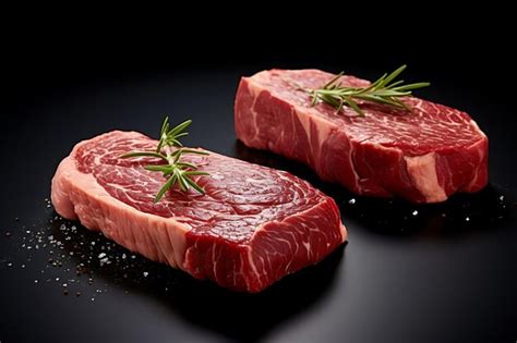 Premium Ai Image Fresh Raw Prime Black Angus Beef Steaks