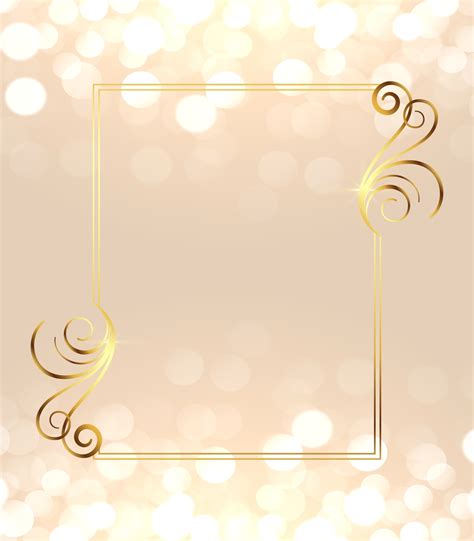 beautiful golden floral decoration frame background design 2762959 ...