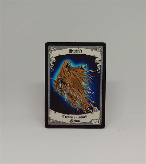 Magic The Gathering 1 1 Spirit Token Etsy