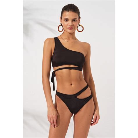 Pierre Cardin Tek Omuz Bikini Siyah U14461001 MayoCenneti