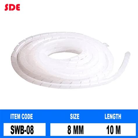 Uni Air SDE Brand 8 Mm X 10 M Spiral Wrap Wrapping Band Wire Cable Zip