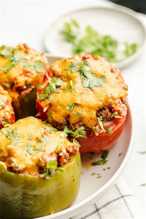 Instant Pot Stuffed Peppers With Ground Beef Wholesomelicious