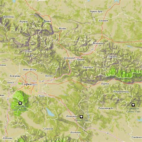 Карта Болгарии — Mapny