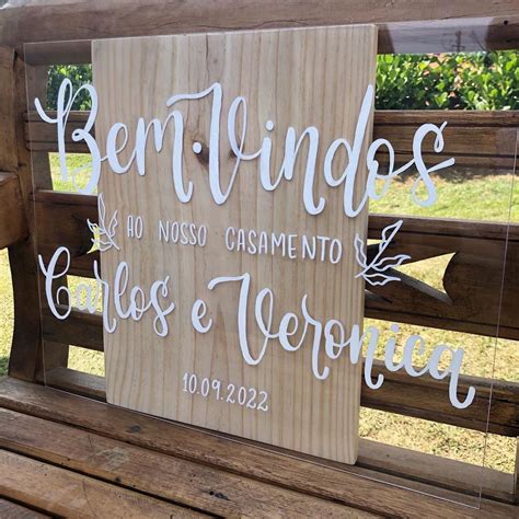 Placa Recep O Casamento No Elo Poesia Lettering Aa E