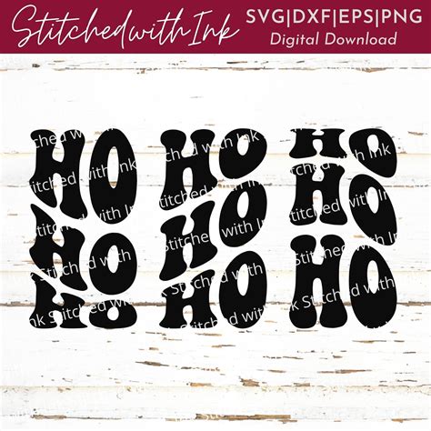 Ho Ho Ho Svg Ho Ho Ho Png Christmas Svg Retro Svg For Etsy