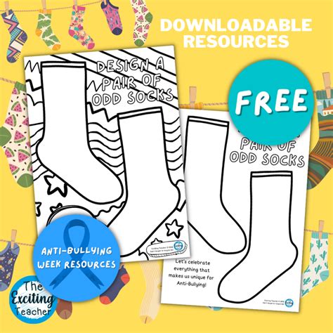 Anti Bullying Design A Pair Of Odd Socks For Anti Bullying Week Free Activity Exciting