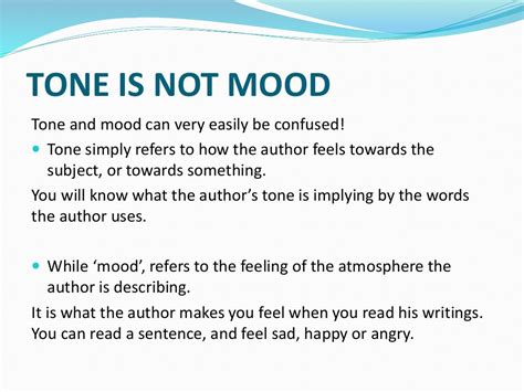 Anchor Chart To Explain The Difference Between Mood A