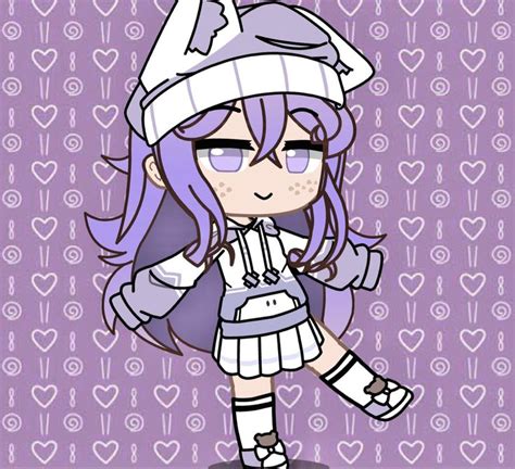 Purple Gacha Girl Purple Anime Art