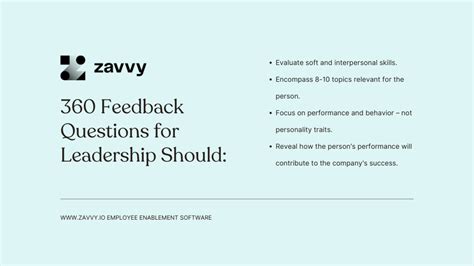 360 Feedback Questions For Leadership 44 Sample Questions To Evaluate Your Managers And Discover