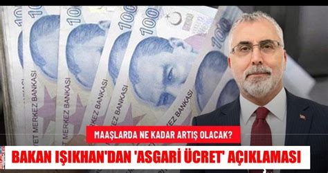 Bakan Işıkhan dan asgari ücret açıklaması