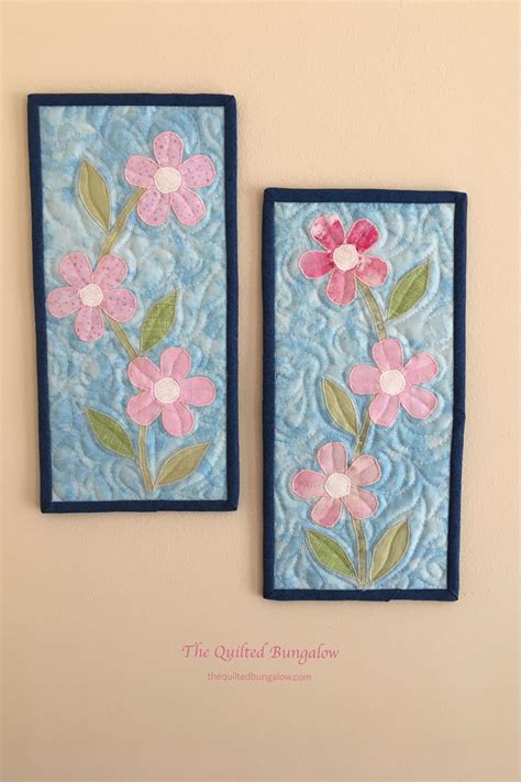 Quilted Wall Hangings Floral Wall Art Handmade Quilts Spring Floral