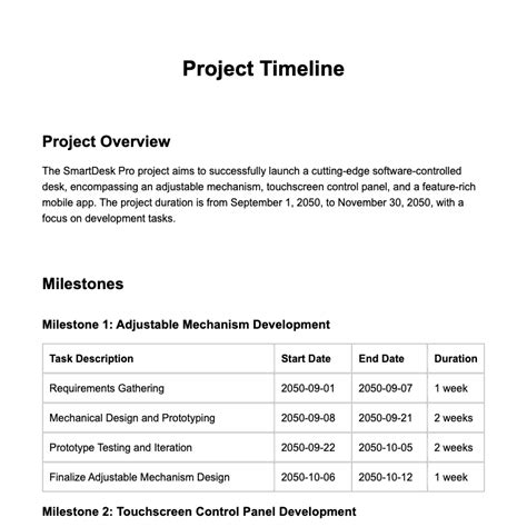 Free Project Timeline Generator | Template.net