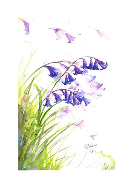 Lavender Hill Bluebells Poster Picture Metal Print Paint By Geoff