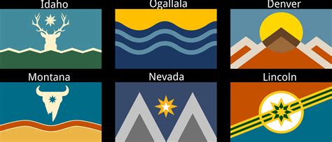 The USA state flags (76 States) - interior West by ShadowESH on DeviantArt