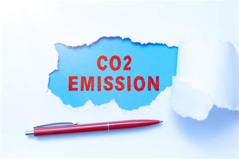 Writing Displaying Text Co2 Emission Business Approach Releasing Of