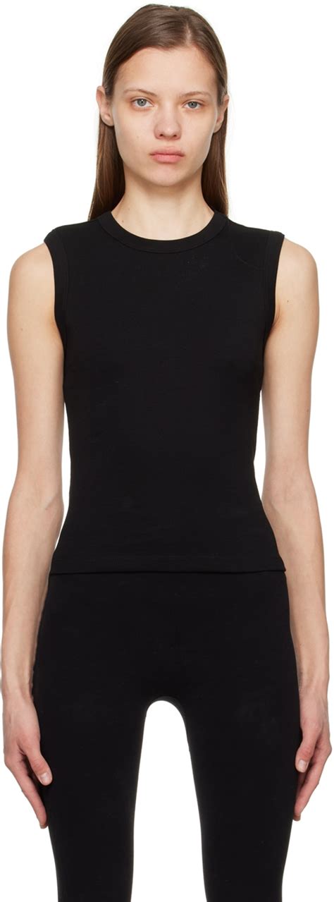 FLORE FLORE Flore Flore Ssense Exclusive Black Esmé Tank Top Editorialist