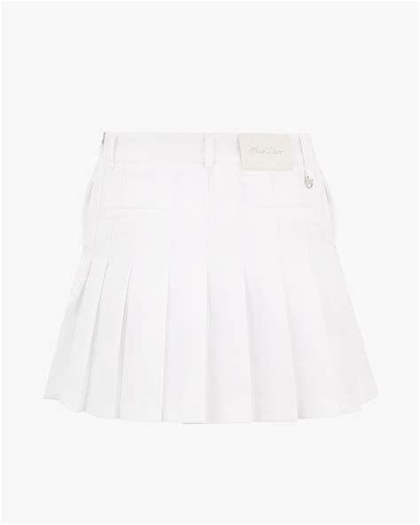 Flare Pleated Skirt White Fairliar Usa