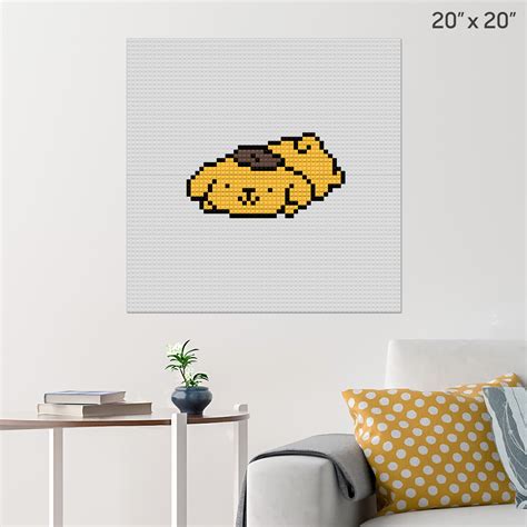 Pompompurin Pixel Art Wall Poster Build Your Own With Bricks Brik