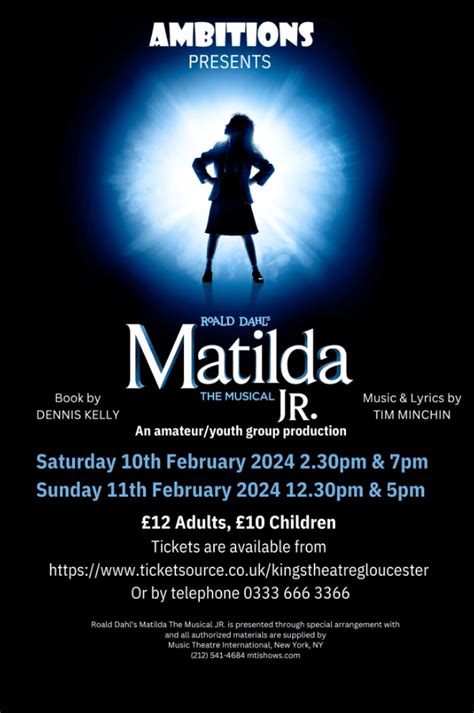 Matilda Jr At The Kings Theatre Event Tickets From Ticketsource