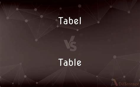 tabel  table   correct spelling