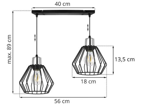 Lampa Wisz Ca Na Szerokiej Listwie Cm Klosze Druciane Czarne