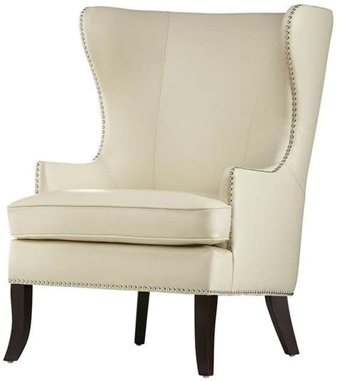 White Leather Wingback Chair - Foter