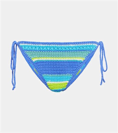 Ganni Cotton Crochet Bikini Bottoms Ganni