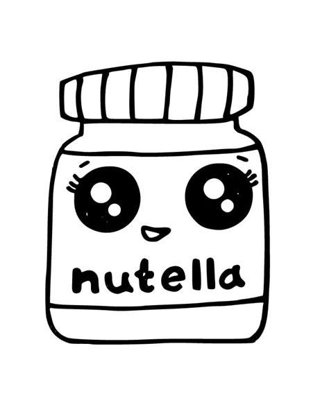 Nutella Kawaii Para Colorir Imprimir Desenhos Explorando O Mundo Dos