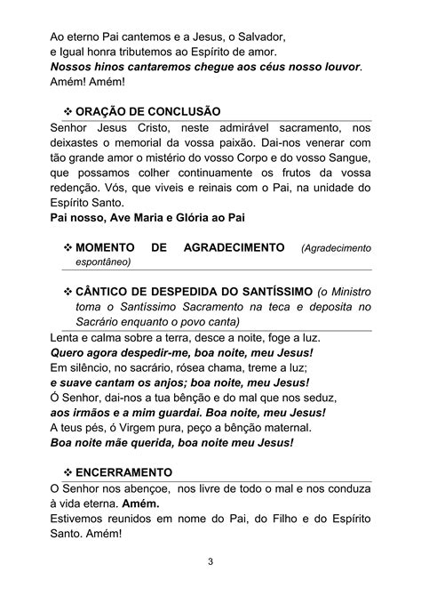 Roteiro Para A Adoracao Ao Santissimo Sa Pdf