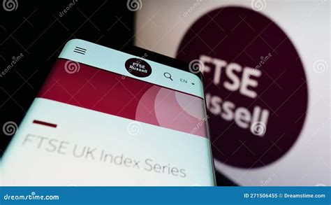 Mobile Phone With Website Of British Company Ftse Russell Lseg On